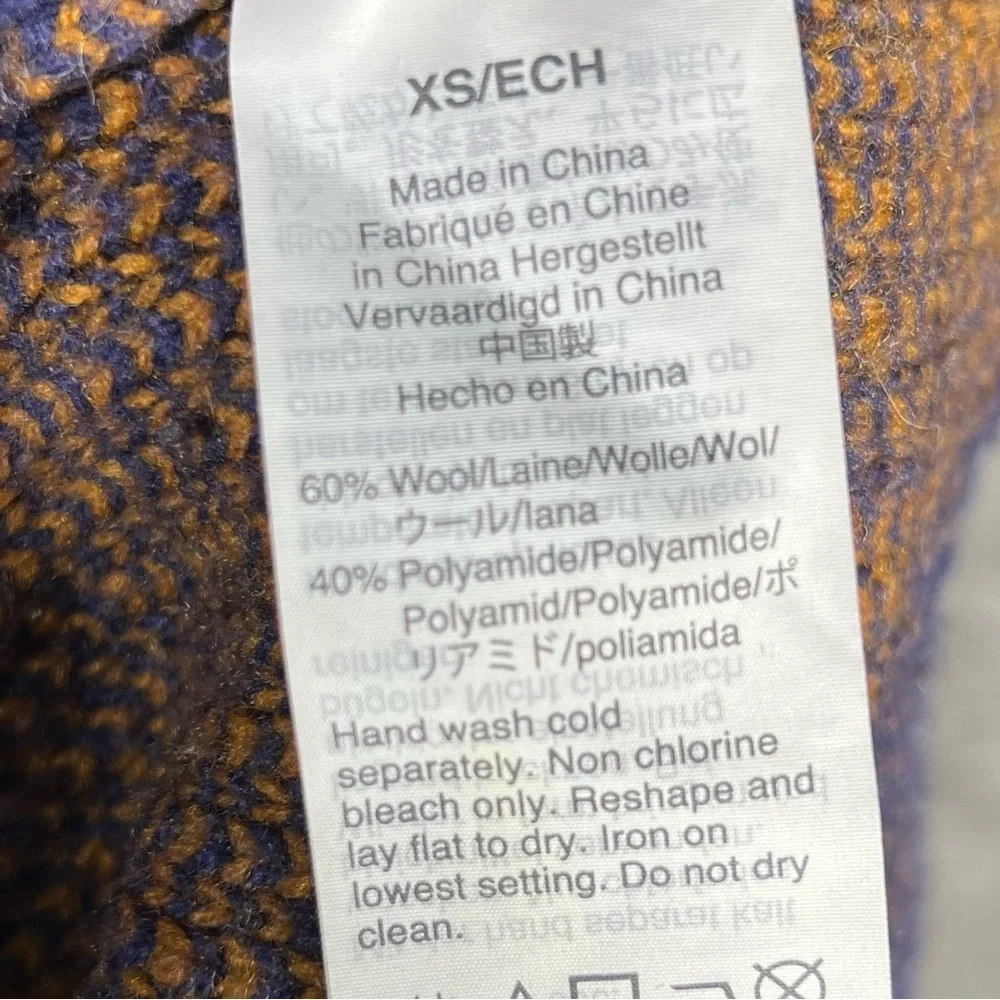 Madewell Sweater Womens XS Mullen Pullover Plaid Wool Preppy Cozy Academia